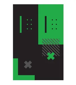 Koberec diego - černá, zelená