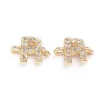 Brass Micro Pave Cubic Zirconia Links Connectors