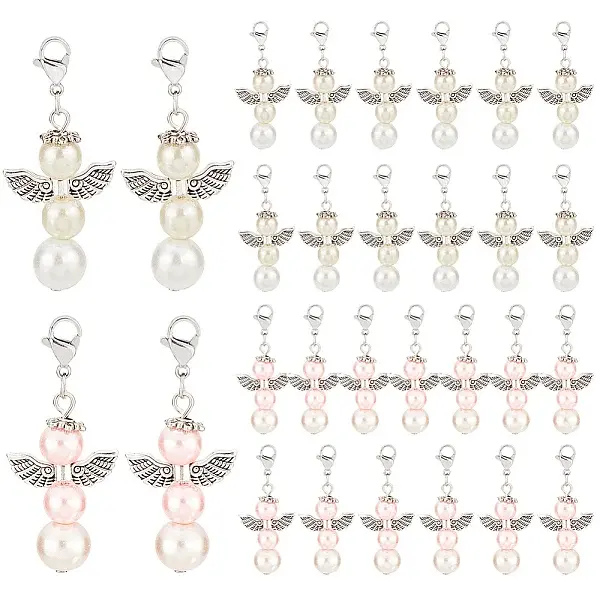 40Pcs 2 Colors Alloy Pendants