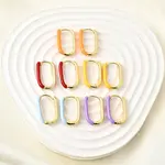 Oval Brass Hoop Earrings