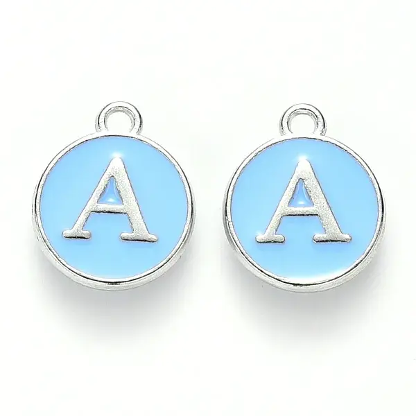 Platinum Plated Alloy Enamel Charms