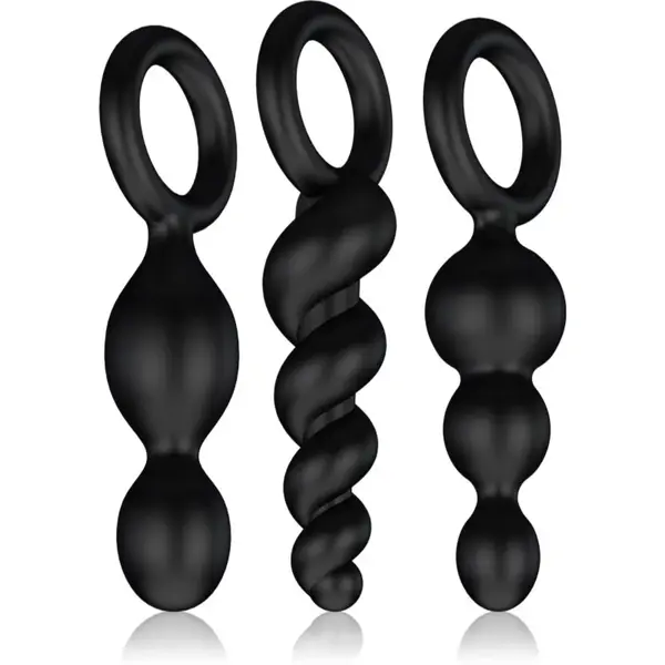 Satisfyer BOOTY CALL sada análních kolíků Black 3 ks