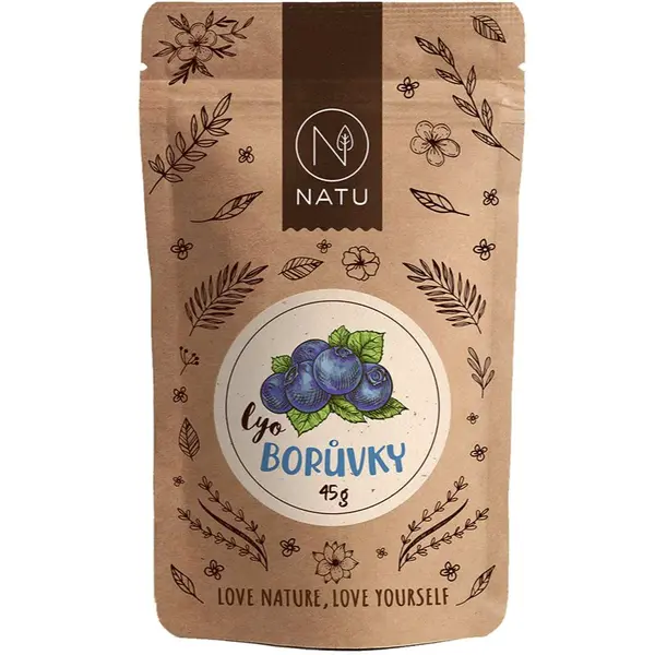 NATU Lyofilizované borůvky mrazem sušené ovoce 40 g