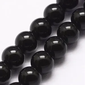 Natural Black Onyx Beads Strands