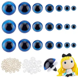 64Pcs 8 Styles Craft Plastic Doll Eyes