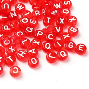 Transparent Red Acrylic Beads