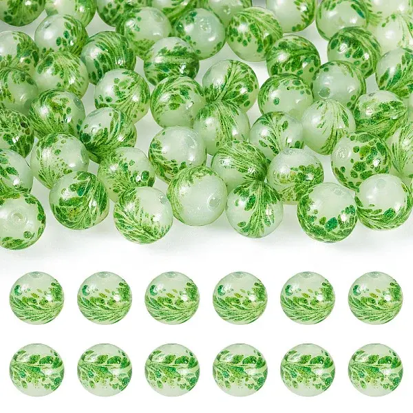 50Pcs Handmade Sand Lampwork Beads