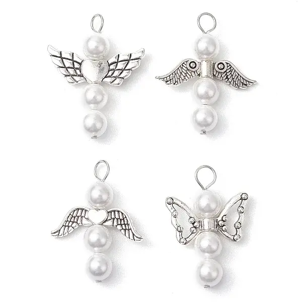 Shell Pearl Beaded Angel Pendants