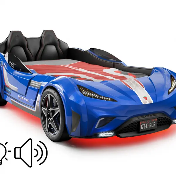 Postel auto 100x190 electric - modrá