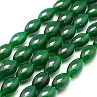 Natural Green Onyx Agate Bead Strands