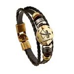 Braided Cowhide Cord Multi-Strand Bracelets