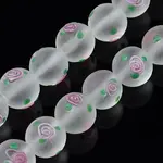 Handmade Frosted Lampwork Beads Strands
