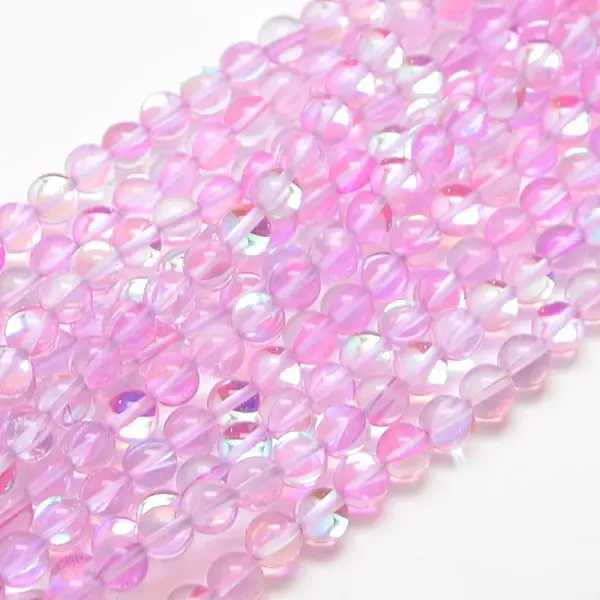 Synthetic Moonstone Beads Strands