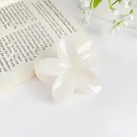 Candy Color Flower Plastic Claw Hair Clips