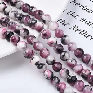 Natural Dyed Persian Jade Gemstone Bead Strands