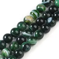 Natural Striped Agate/Banded Agate Beads Strands
