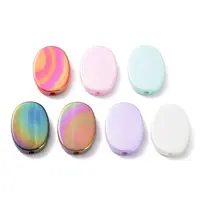 UV Plating Rainbow Iridescent Acrylic Beads