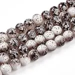 Transparent Baking Painted Glass Beads Strands