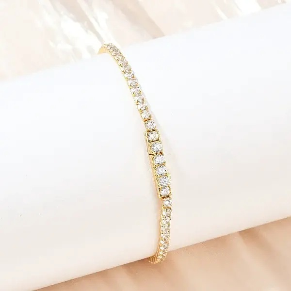 925 Sterling Silver Micro Pave Cubic Zirconia Tennis Bracelets for Women