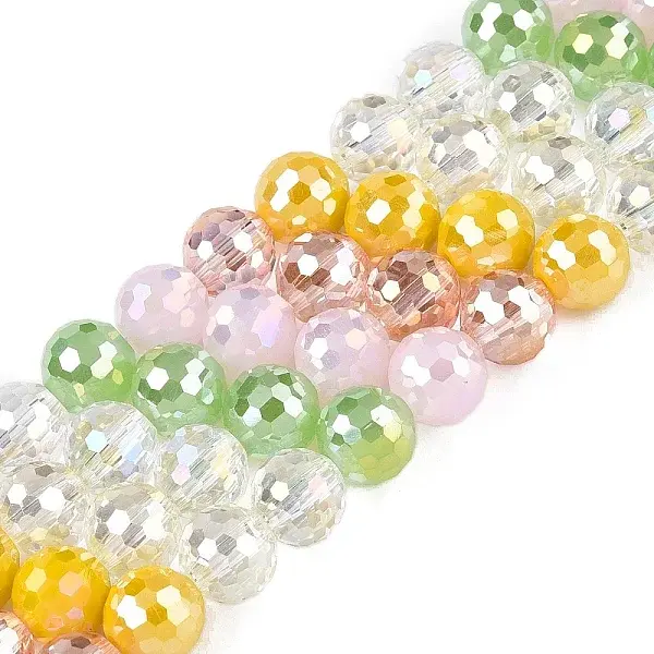 Electroplate Glass Bead Strands