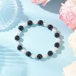 Glass Pearl Round Beaded Bracelets for Women