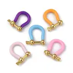 Brass Enamel D-Ring Anchor Shackle Clasps
