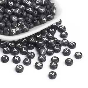 Acrylic Horizontal Hole Letter Beads