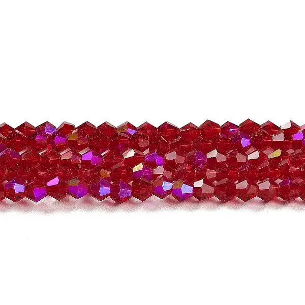 Transparent Electroplate Glass Beads Strands