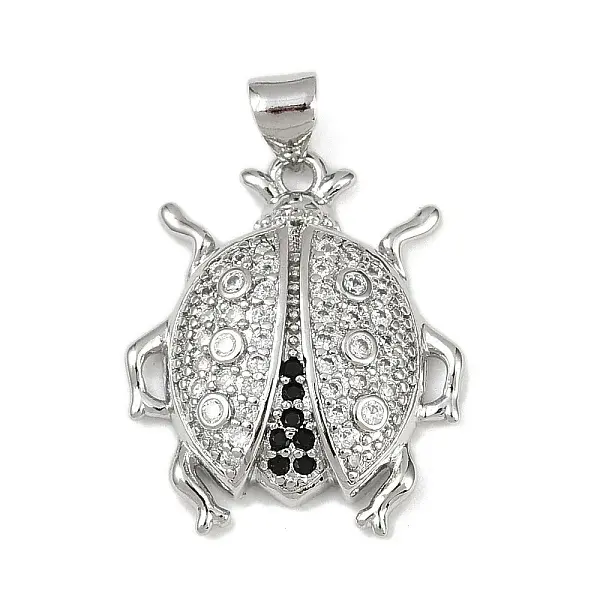 Brass Micro Pave Cubic Zirconia Pendants