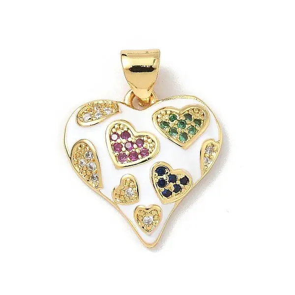 Brass Micro Pave Cubic Zirconia Pendants