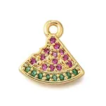Brass Micro Pave Clear Cubic Zirconia Pendants