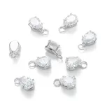 Brass Clear Cubic Zirconia Charms