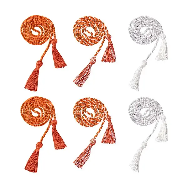 6Pcs 3 Style Polyester Tassel Big Pendant Decorations