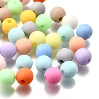 Frosted Opaque Acrylic Beads