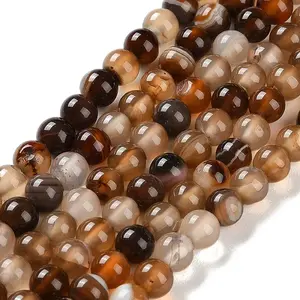Natural Striped Agate/Banded Agate Beads Strands