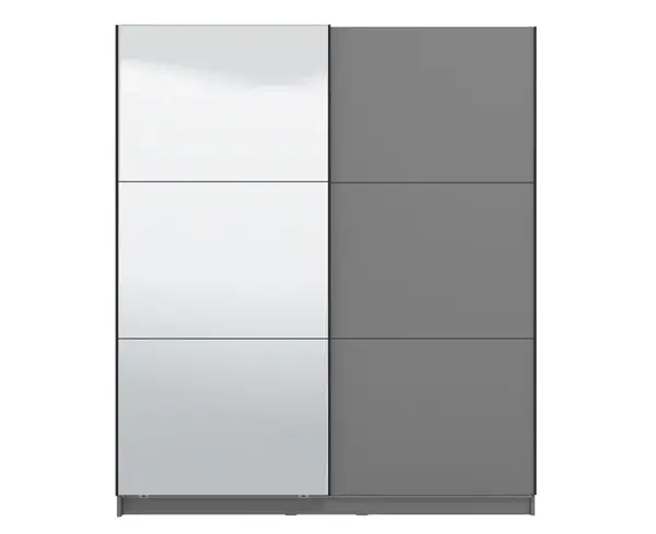 Šatní skříň s posuvnými dveřmi a zrcadlem catalina 180 - šedá