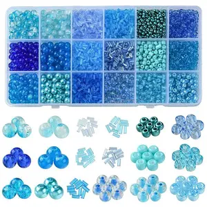 AB Color Plated Glass Bugle Beads