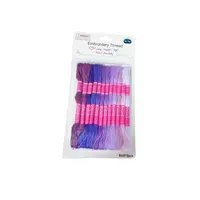 12 Skeins 12 Colors 6-Ply Polyester Embroidery Floss
