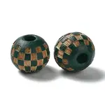 Wood Laser Engraved Tartan Beads