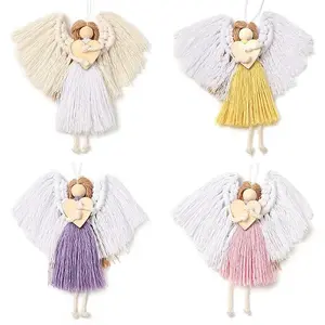 Angel Handmade Woven Macrame Cotton Thread Pendant Decorations