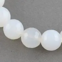Dyed Natural White Agate Beads Strands