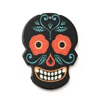 Printed 201 Stainless Steel Sugar Skull Pendants