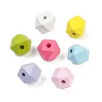 Spray Painted Wood European Beads