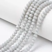 Opaque Solid Color Glass Beads Strands