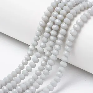 Opaque Solid Color Glass Beads Strands