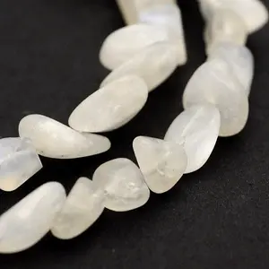 Natural White Moonstone Bead Strands