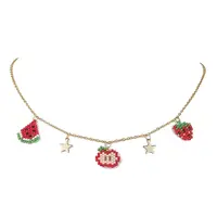 Glass Seed Bead Pendant Necklaces