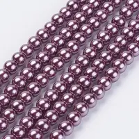 Eco-Friendly Dyed Glass Pearl Beads Strands