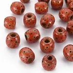 Printed Natural Wood Beads