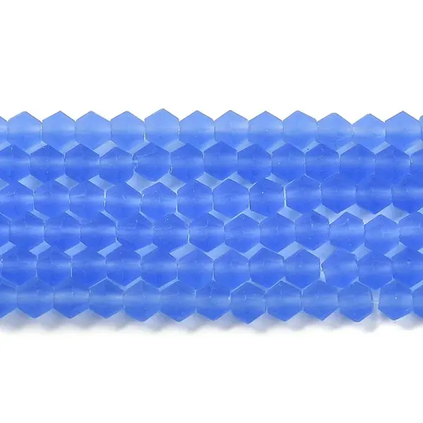 Imitate Austrian Crystal Frosted Glass Beads Strands